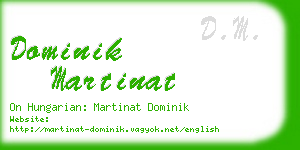 dominik martinat business card